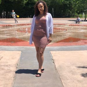 Nude spaghetti strapped dress